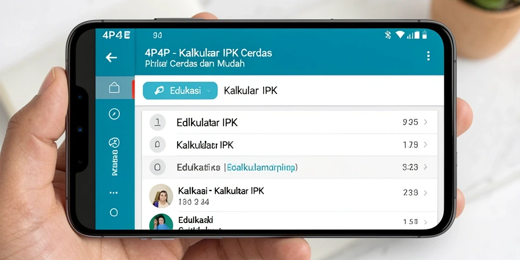 Antarmuka aplikasi Kalkulator IPK 4P4P yang sederhana dan efektif.