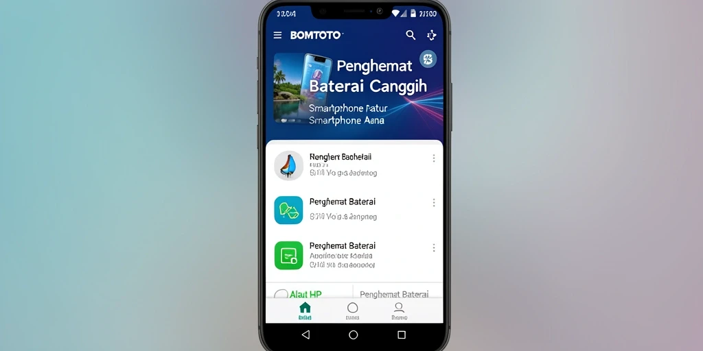 Antarmuka pengguna yang sederhana dan efisien untuk penghemat baterai.