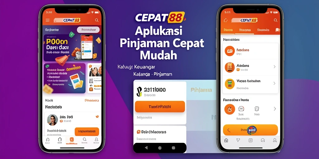 Tampilan antarmuka aplikasi CEPAT88 yang ramah pengguna untuk pinjaman.