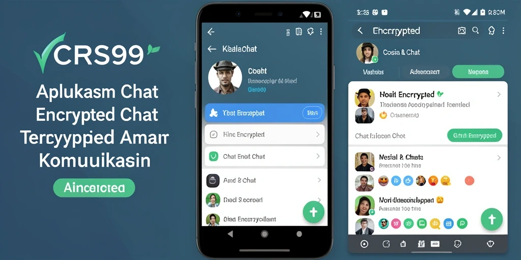 Antarmuka CRS99 menampilkan fitur Chat Encrypted yang menarik dan user-friendly.