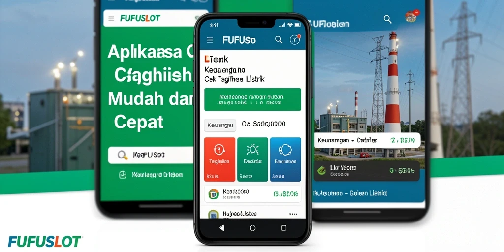 Antarmuka FUFUSLOT menampilkan fitur cek tagihan listrik yang sederhana.
