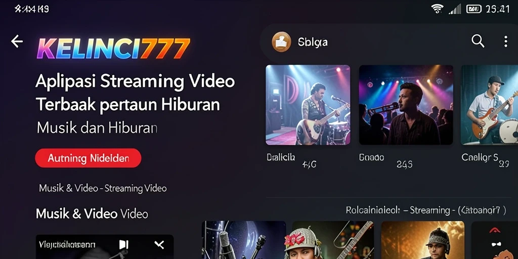 Antarmuka pengguna KELINCI777 yang intuitif untuk Streaming Video.
