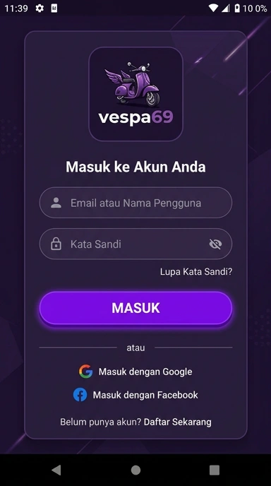 Masuk Akun vespa69 untuk Pengguna Android